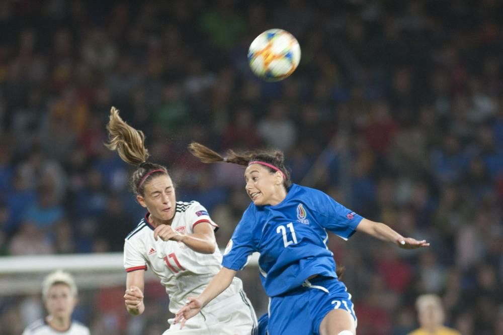 La selección española femenina, en Riazor