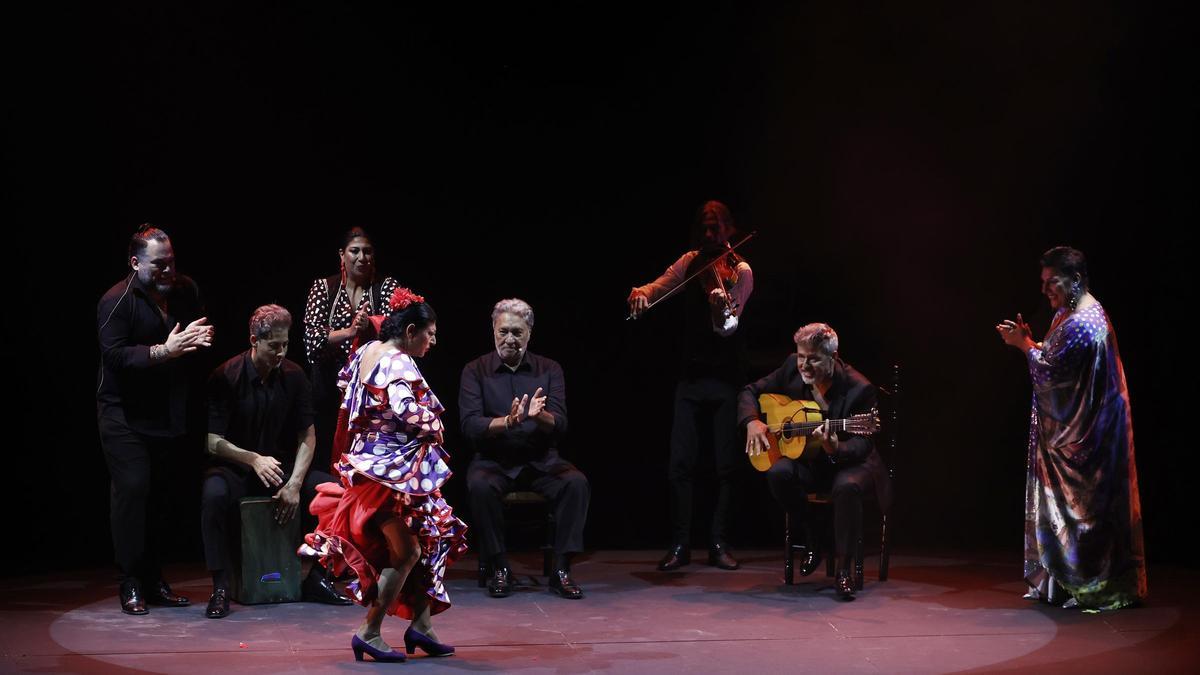 Actuación de la bailaora Manuela Carrasco en el Auditorio Baluarte en la XI edición de Flamenco on Fire.