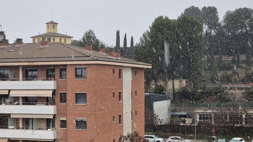 Les imatges de la nevada a la Catalunya central