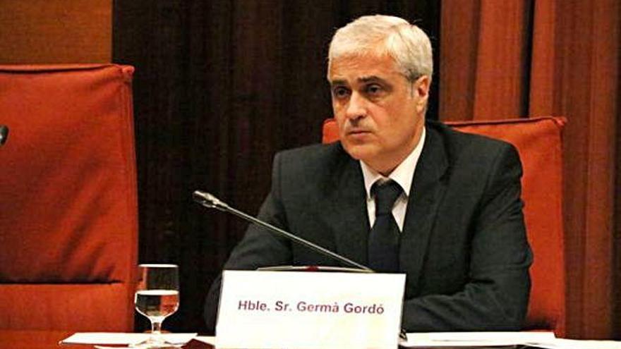 Germà Gordó, en una compareixença al Parlament.