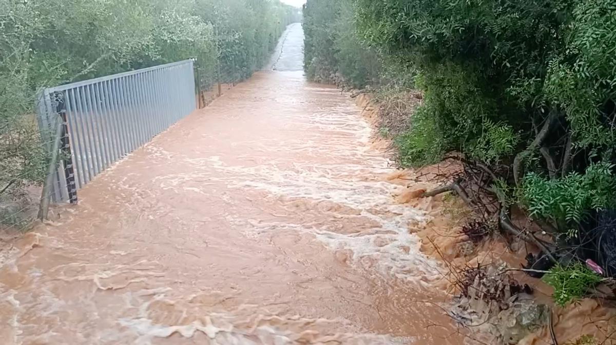FOTOS | La intensa lluvia provoca el cierre de un tramo de la carretera de Cala Murada a Porto Cristo FOTOS | La intensa lluvia provoca el cierre de un tramo de la carretera de Cala Murada a Porto Cristo