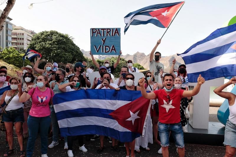 Manifestación por la libertad en Cuba