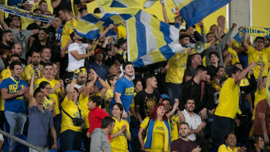 Imagen de un sector del Gran Canaria, en la última jornada ante el Athletic de Bilbao.