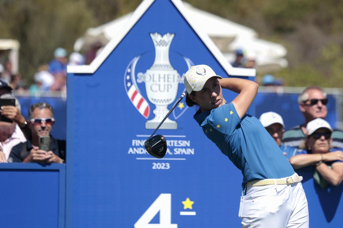 Carlota Ciganda, en un monento de la competición.