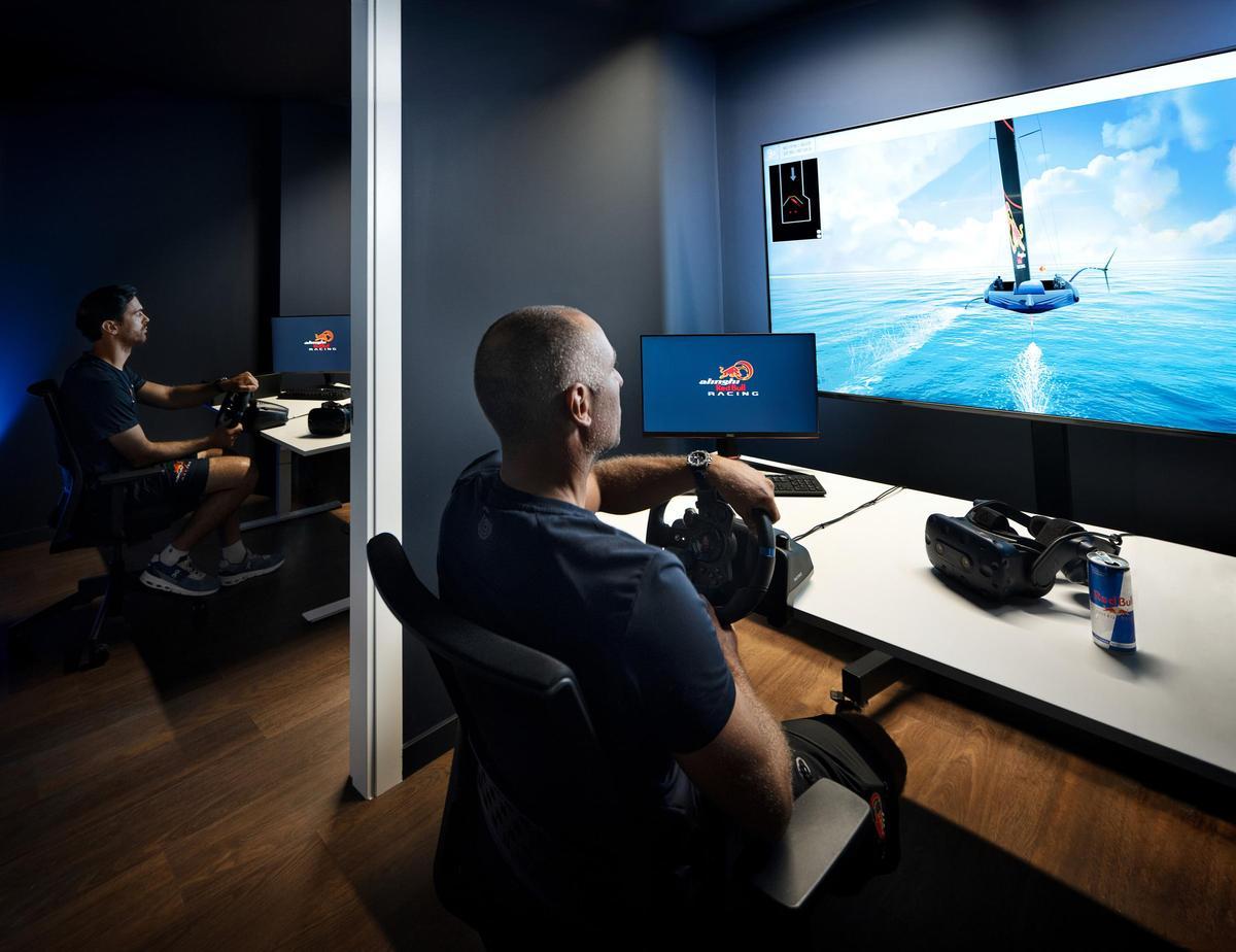 Así es la base del Alinghi en Barcelona