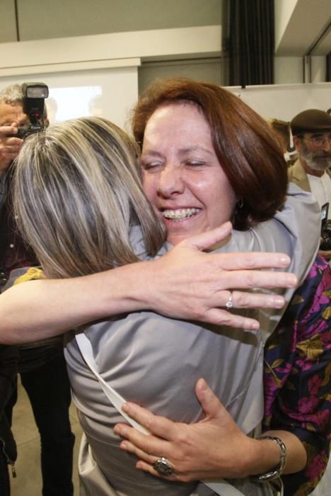 Marta Madrenas celebra la victòria a les eleccions municipals a Girona