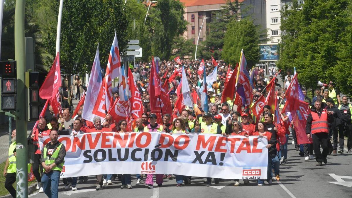 Huelga del sector del metal en A Coruña.