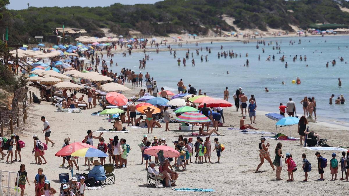 Playa de Ses Salines en plena temporada 2026