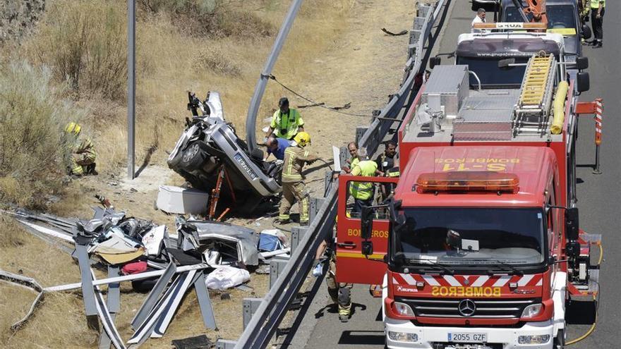 Un fallecido en una salida de vía a la altura de Casar de Cáceres