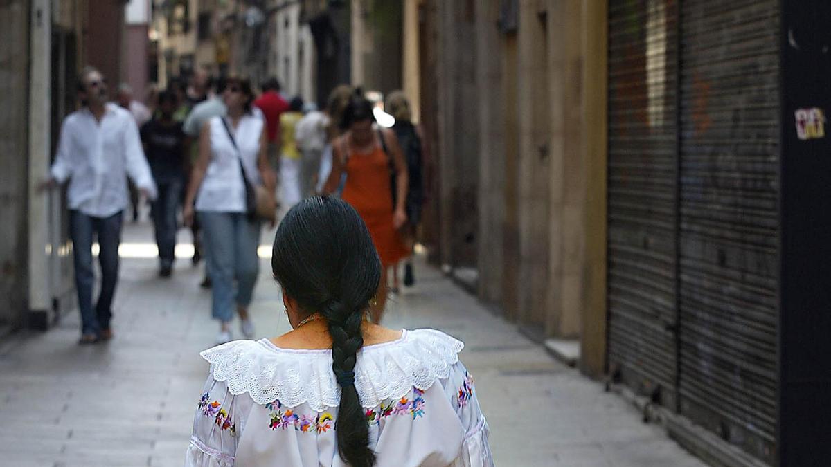 Imagen de archivo de la calle de la Boqueria, cerca de la Rambla.