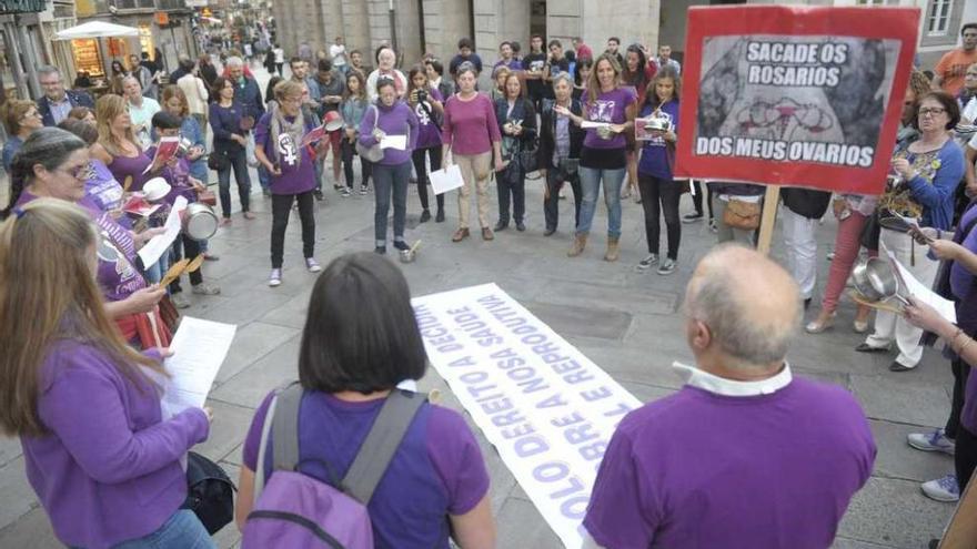 Concentración a favor del aborto en A Coruña