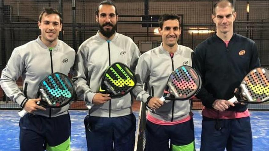 Los cuatro jugadores que ya entrenan para superar el récord Guinness de pádel.