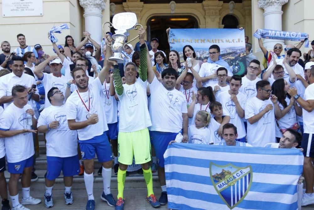 Recibimiento al Málaga CF en el Ayuntamiento de Málaga.