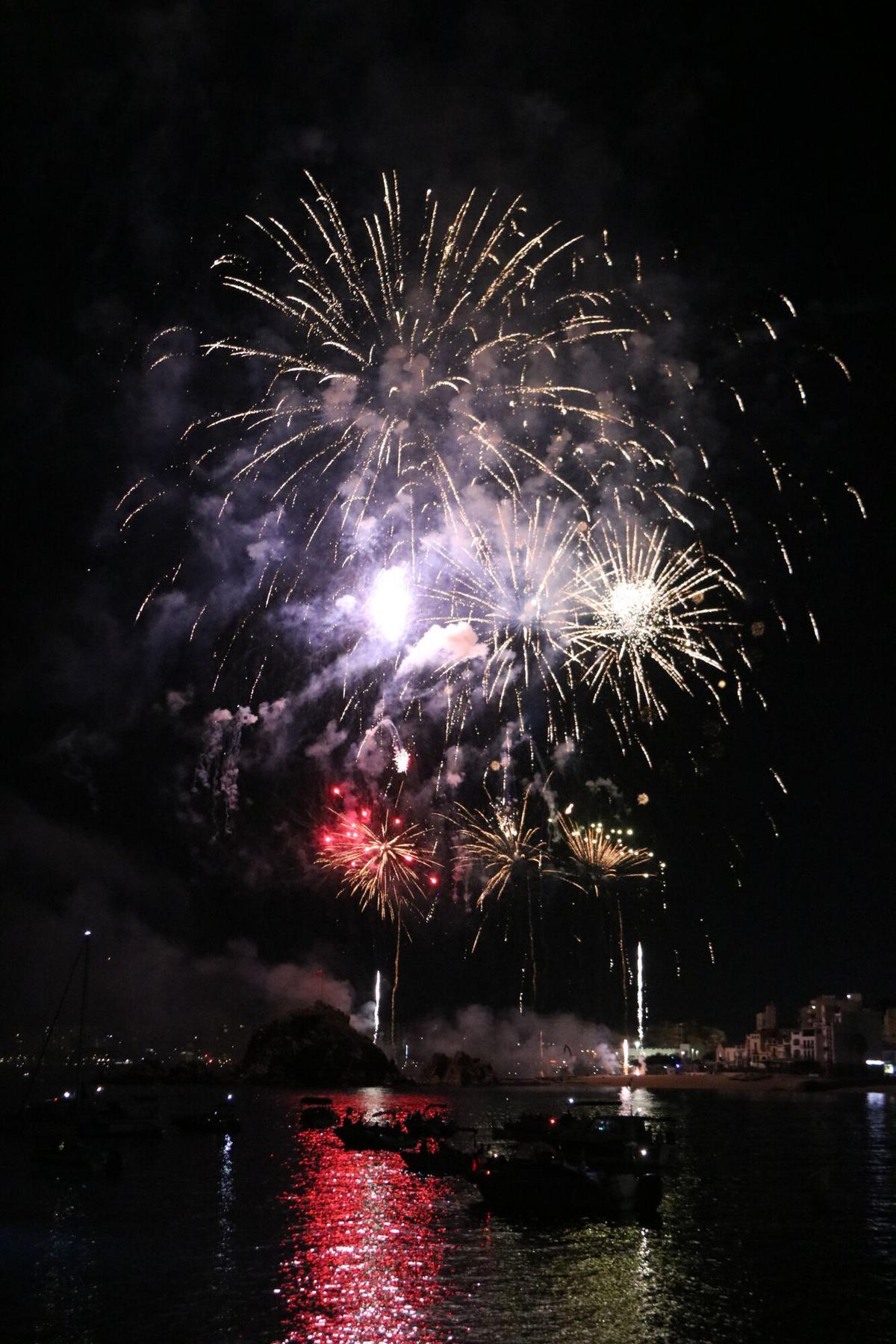 Un dels moments del concurs de focs de Blanes