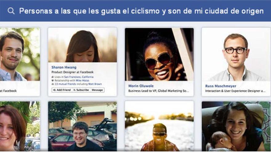 Nuevo buscador social de Facebook.