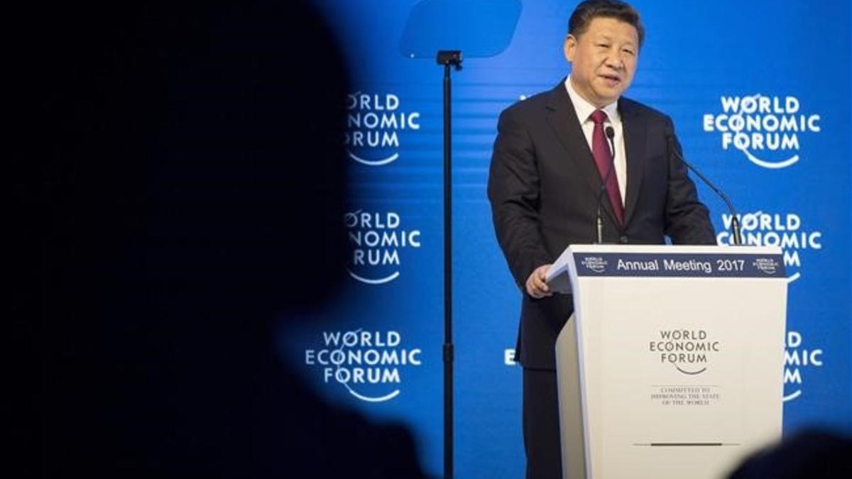 El presidente chino Xi Jinping en Davos