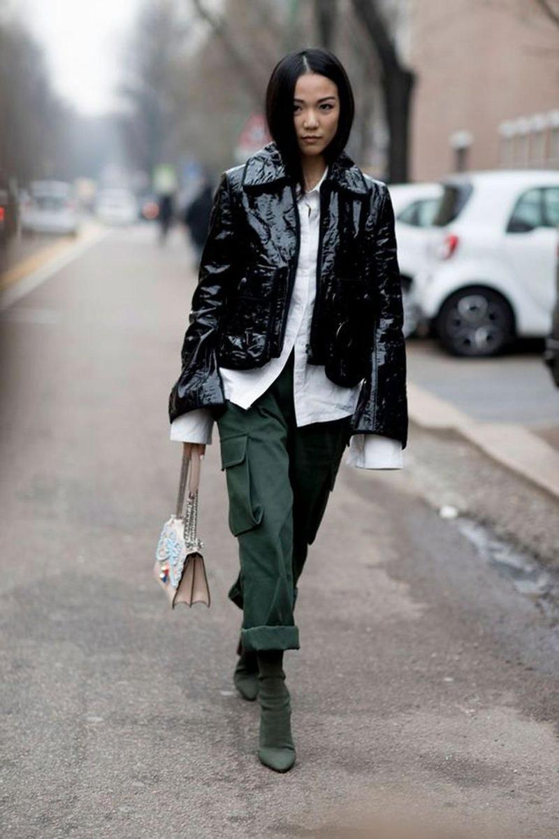 El estilo militar se impone en el Street Style de la Milán Fashion Week de 2018