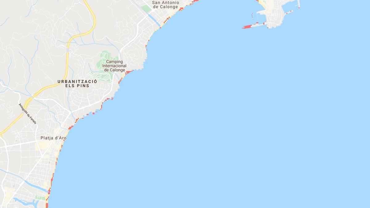 Afectació a Platja d&#039;Aro i Sant Antoni de Calonge