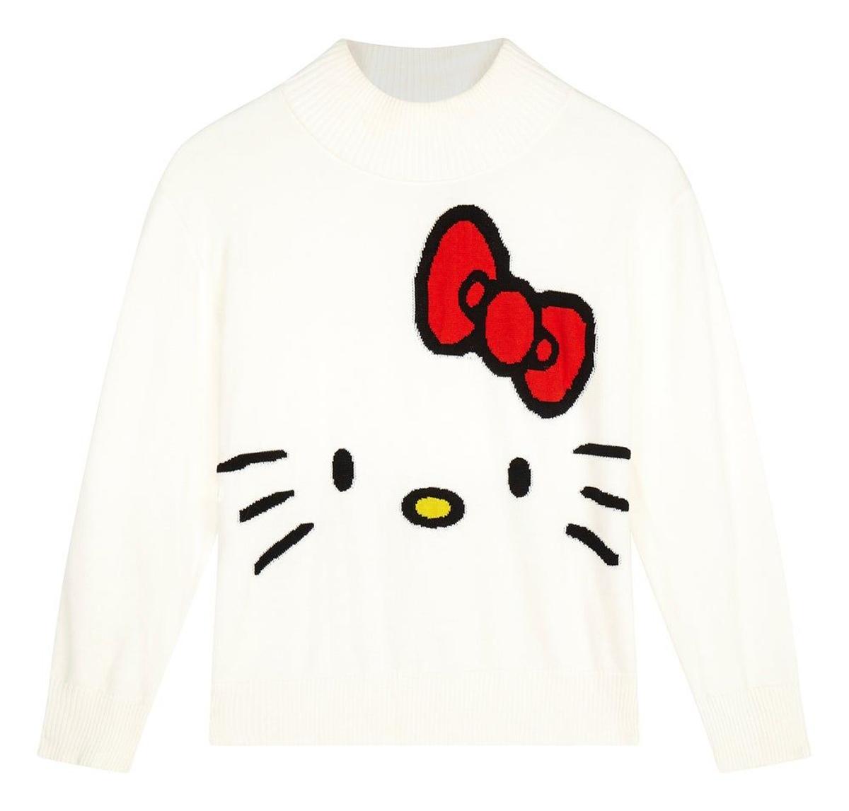 Jersey blanco de Asos x Hello Kitty