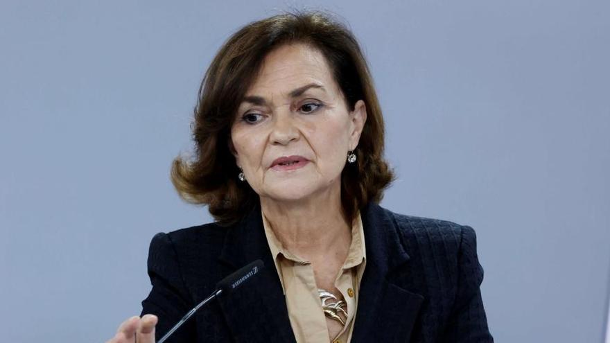 La vicepresidenta Primera del Gobierno, Carmen Calvo.