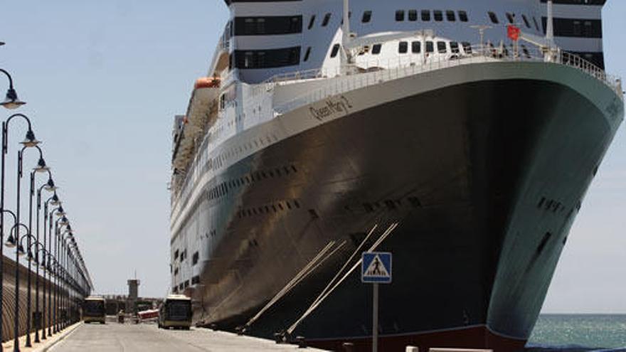 Crucero Queen Mary, que llegó en abril al puerto de Málaga