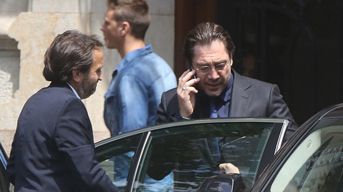 Javier Bardem i Sean Penn roden a Barcelona algunes de les escenes de la pel·lícula ’The gunmen’.