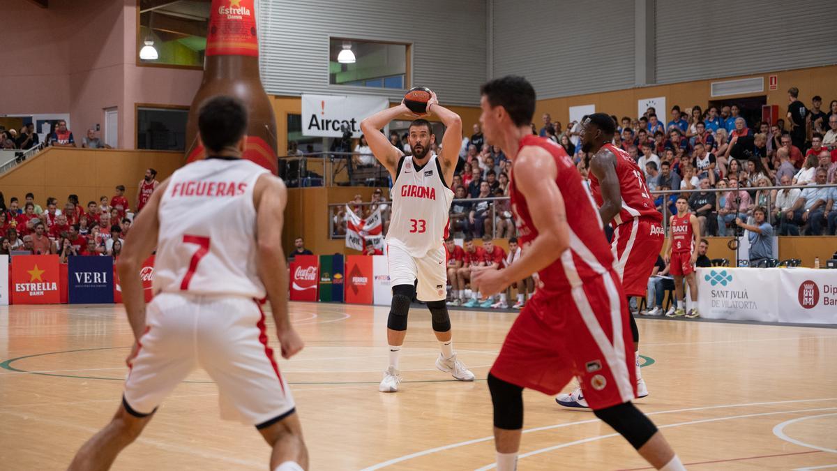 Marc Gasol, en una acción del partido en el primer cuarto