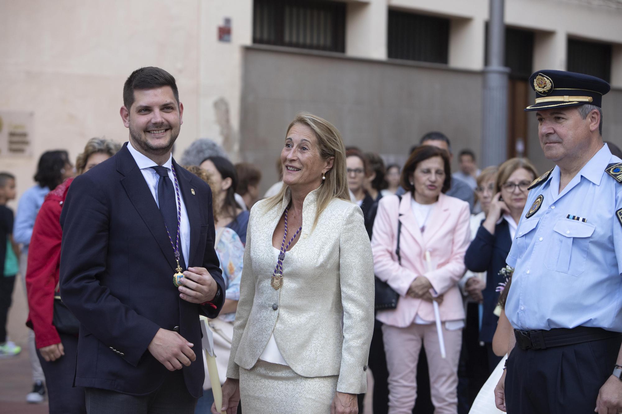 La procesión de la Mare de Déu de Gràcia, el día de las elecciones, en Gandia.