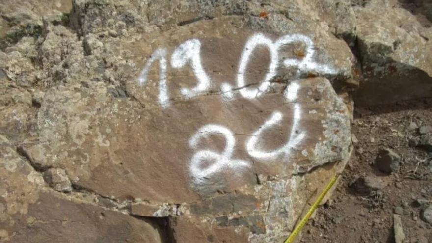Las pintadas en un yacimiento de Fuerteventura