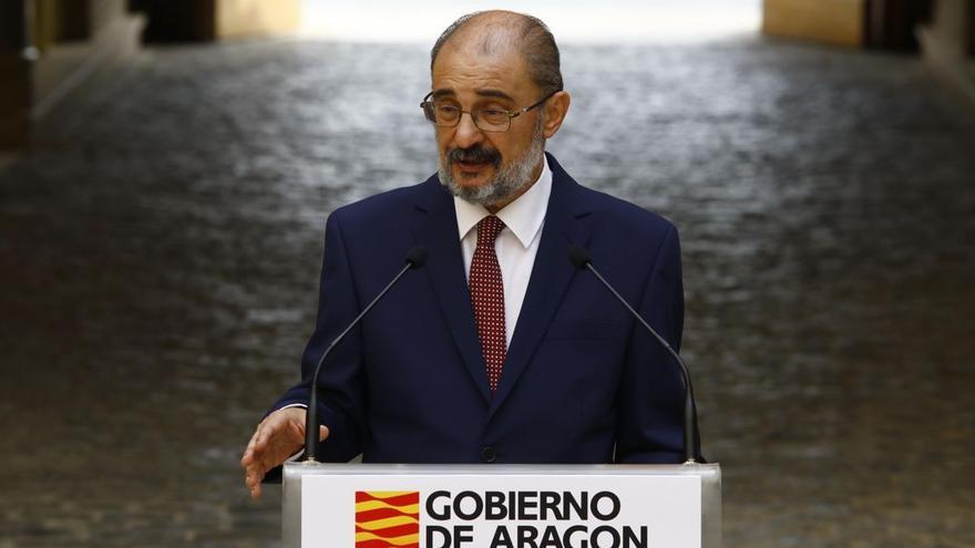 Lambán: &quot;No tolero faltas de respeto a Aragón, ni por parte de Cataluña ni de nadie&quot;