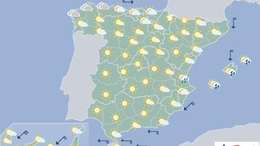 Cielos pocos nubosos y posible aumento de las temperaturas en Canarias