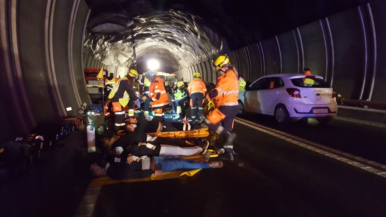 Cierran el túnel de Sóller por un simulacro de accidente