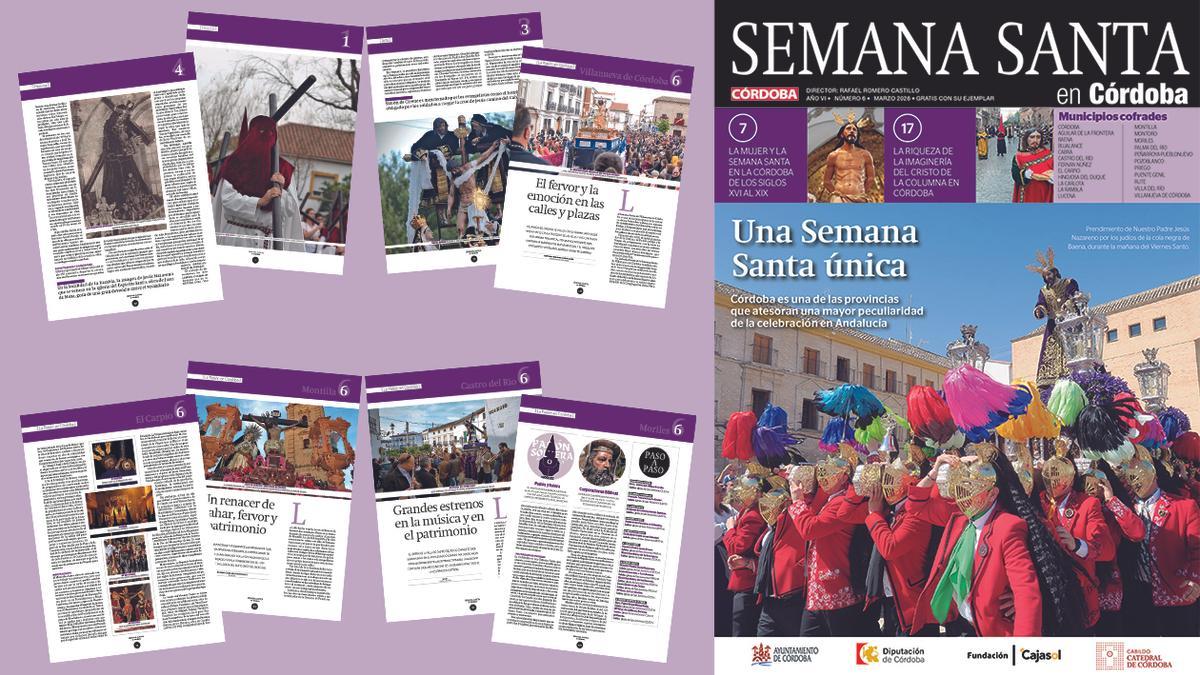 Portada y páginas interiores de la revista 'Semana Santa en Córdoba'.