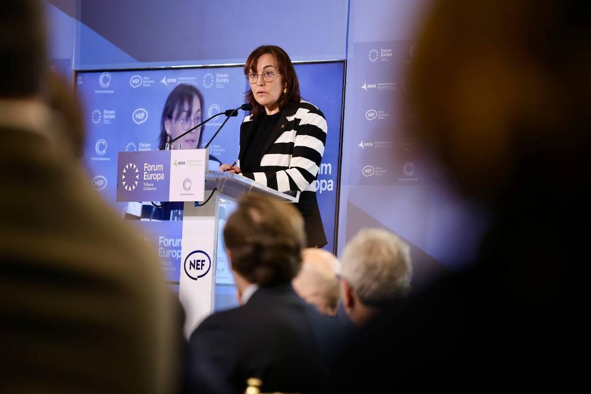 La consellera de Territori, Habitatge i Transició Ecològica, Sílvia Paneque, al Fòrum Europa Tribuna Catalunya