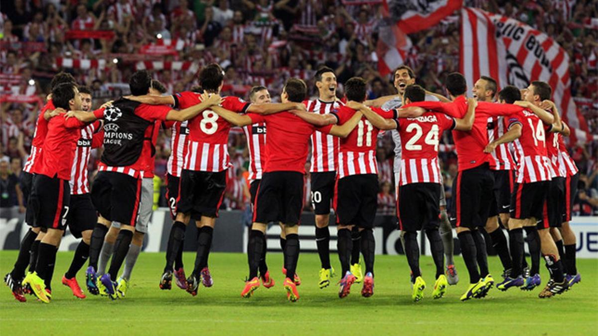 El Athletic celebró la clasificación por todo lo alto