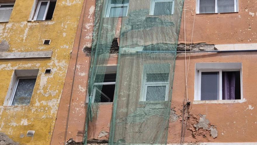 Deterioro de viviendas en la barriada de San Francisco de Las Palmas de Gran Canaria