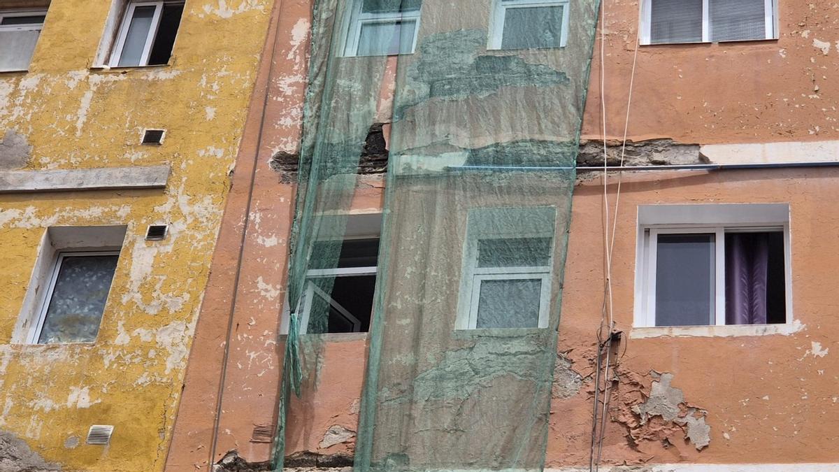 Deterioro de viviendas en la barriada de San Francisco de Las Palmas de Gran Canaria