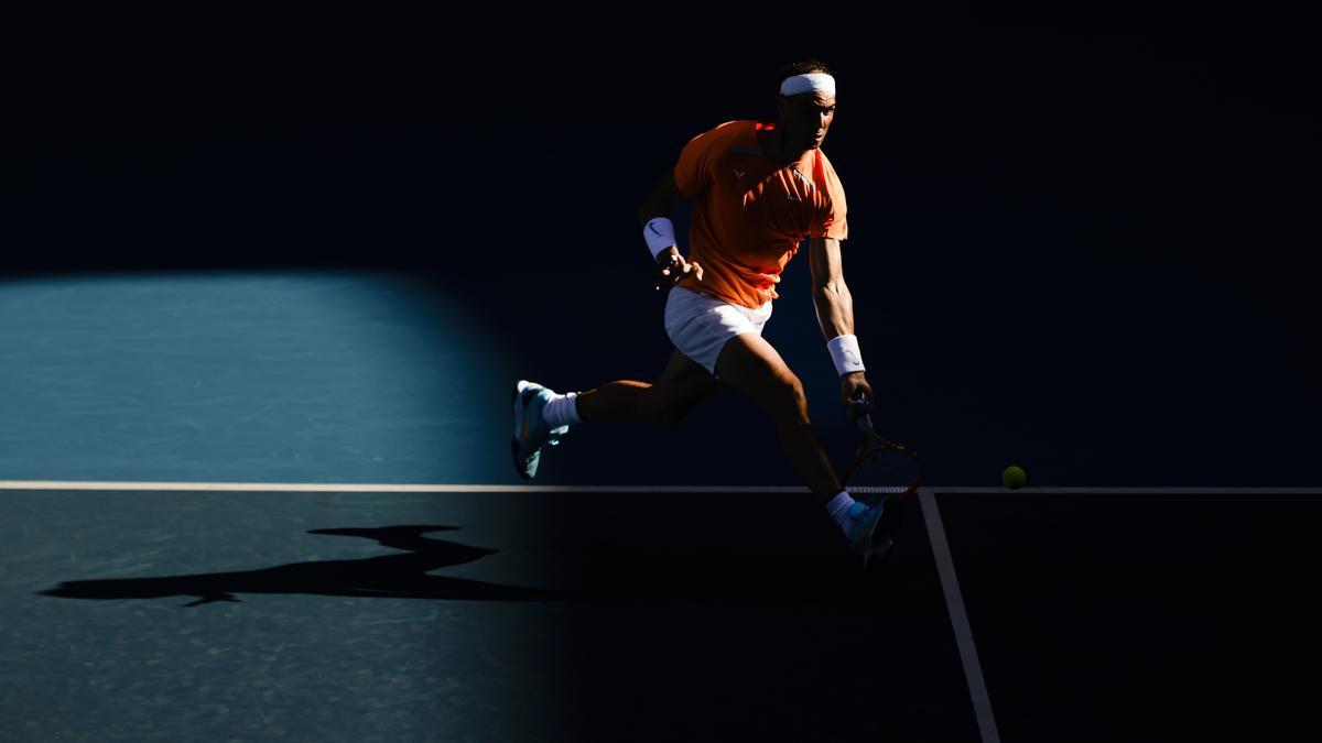 Australian Open, Einzel, Herren, 1. Runde: Nadal (Spanien) - Draper (Großbritannien). Rafael Nadal ist in Aktion.
