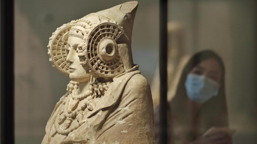 La Dama de Elche, que, en estos momentos, se encuentra en el Museo Arqueológico Nacional de Madrid.