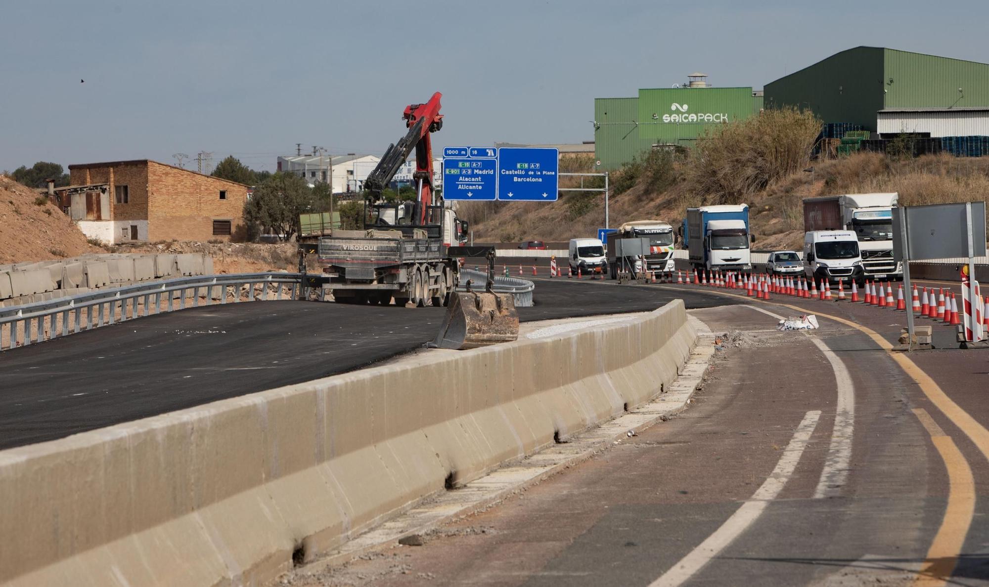 Obras de los accesos al aeropuerto de Manises