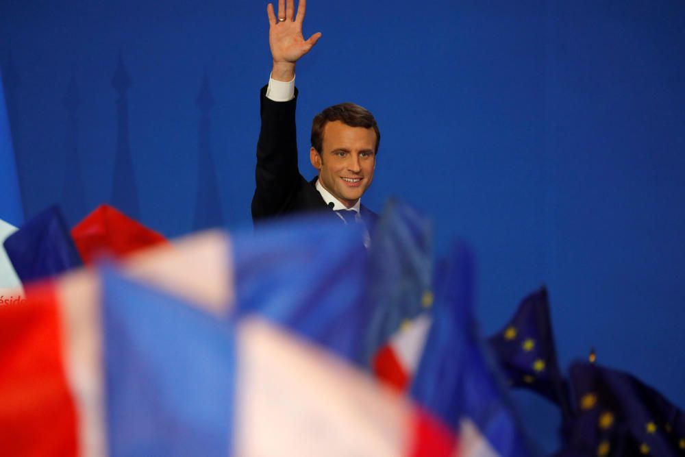 Macron celebra el resultado de las elecciones