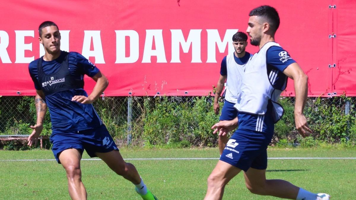 Los grana en uno de los últimos entrenos de la semana