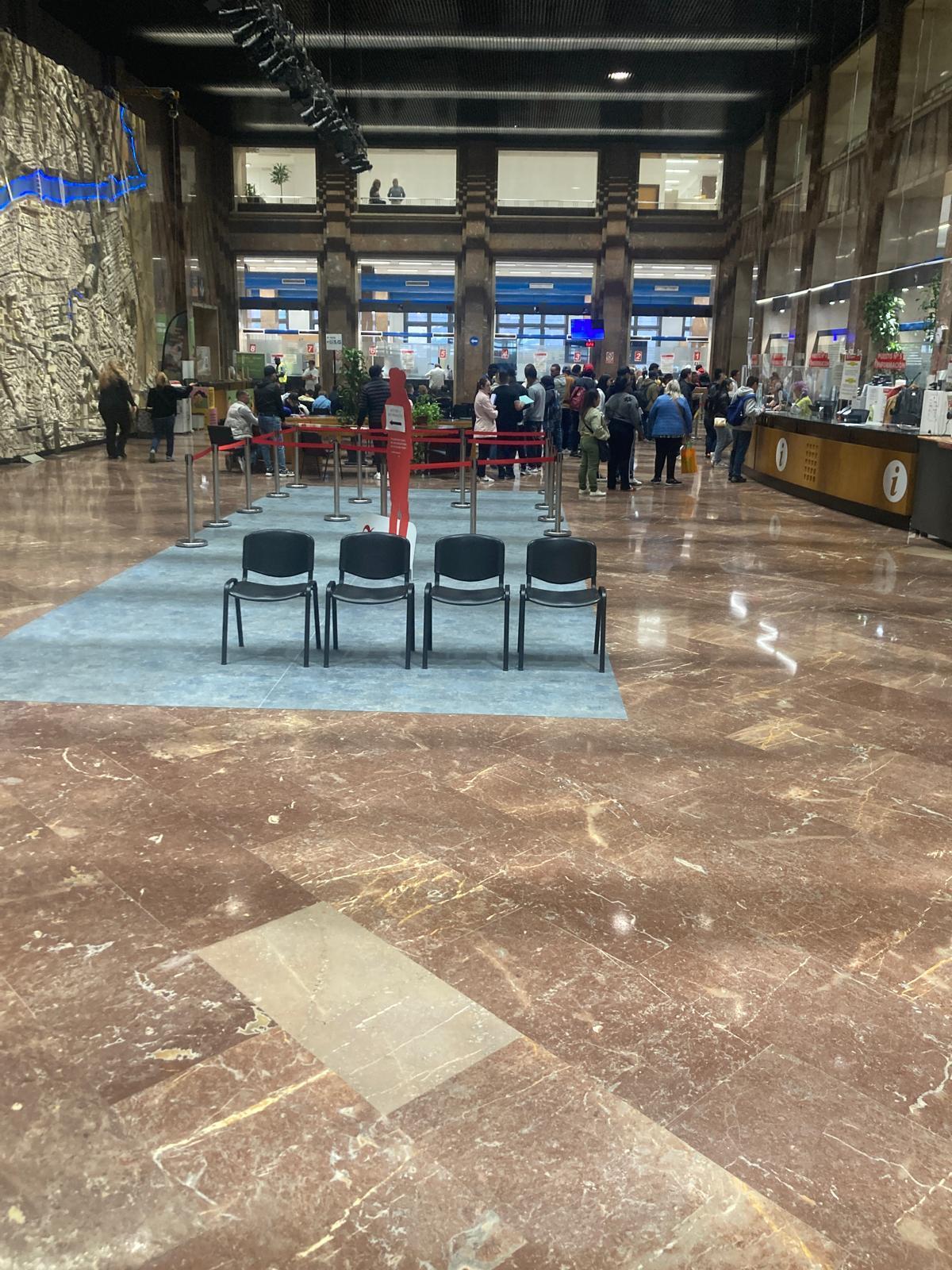 Hall del Ayuntamiento de Zaragoza, este viernes, según ZeC.