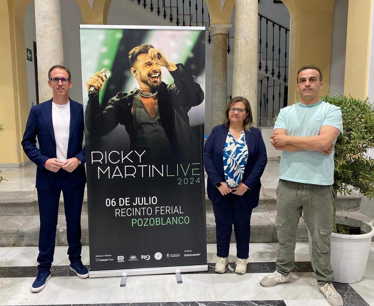 Presentación del concierto de Ricky Martin, este jueves en Pozoblanco.