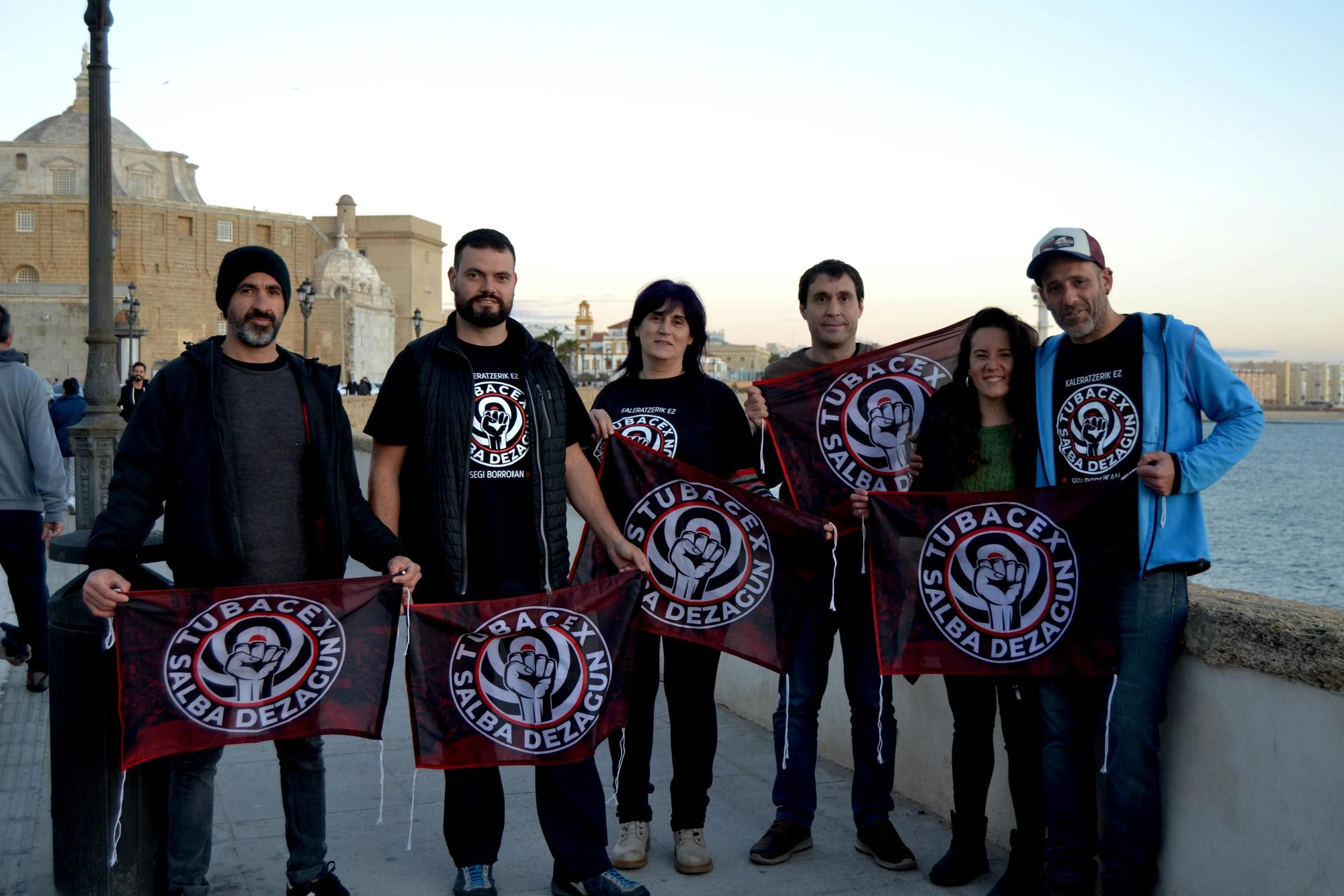 Miembros de la sección sindical de LAB Tubacex-Aceralava en Cádiz.