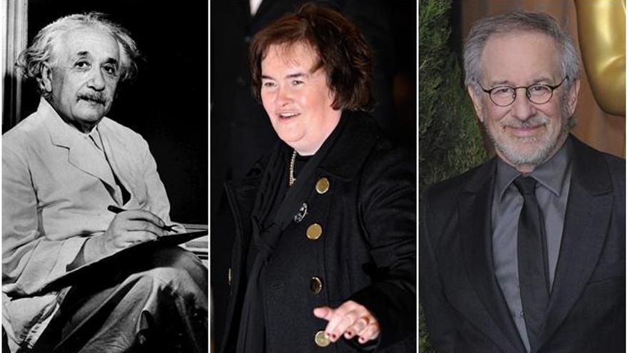Albert Einstein, Susan Boyle y Steven Spielberg.