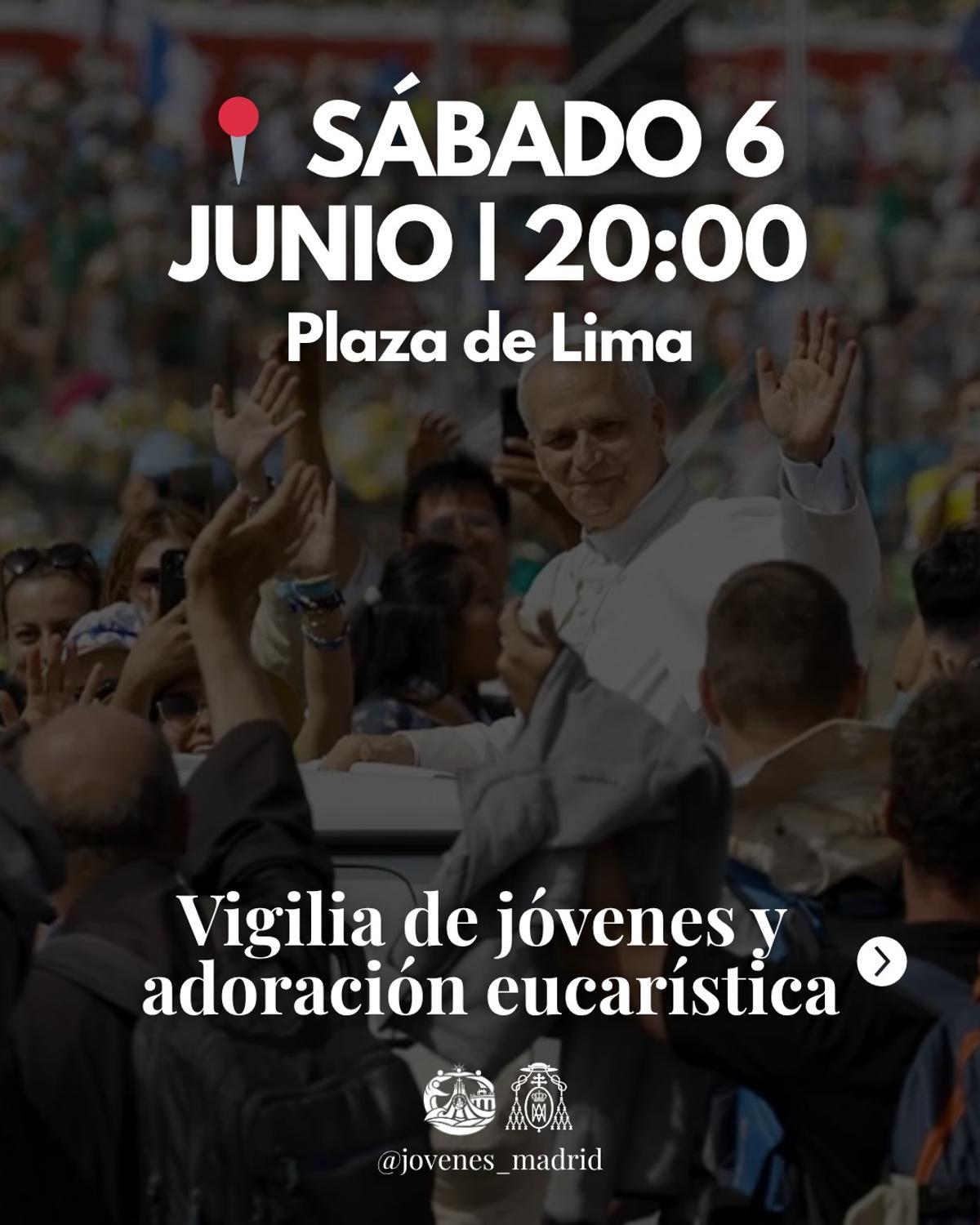 La vigilia dará comienzo tras un breve recorrido en el Papamóvil desde donde el pontífice saludará a los peregrinos