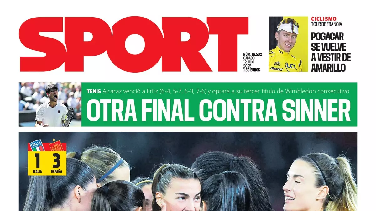 La portada de SPORT de hoy sábado, 12 de julio de 2025
