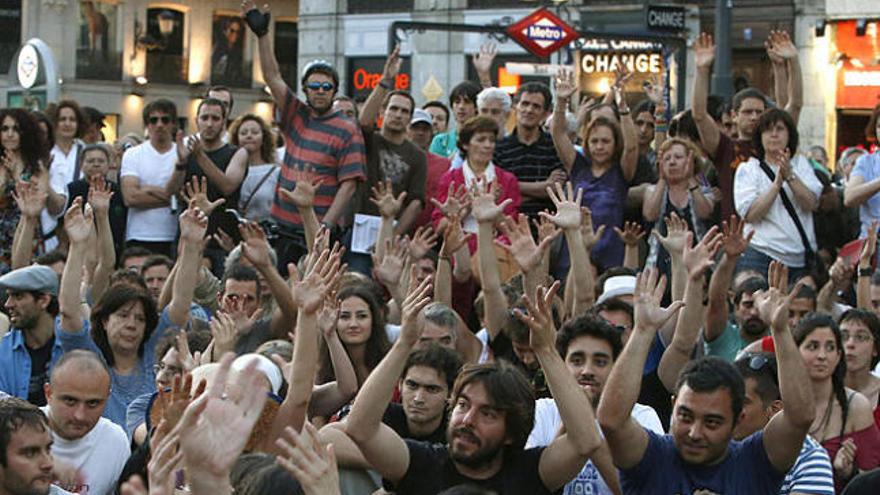 Manifestantes del 15M.