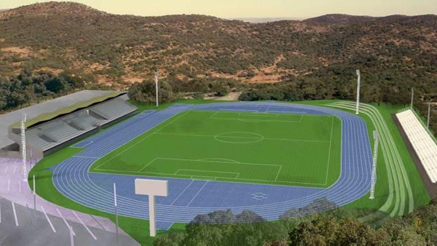 Boceto del nuevo estadio de atletismo que acogerá el campeonato de España al aire libre.